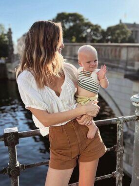 Doen Weslie Shorts in Cassava Brown Size 28 Cotton Twill